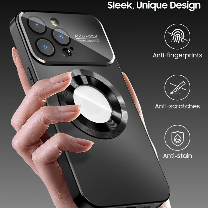 Magnetic Phone Case for iPhone with Wireless Charging Shockproof Bumper Transparent Cover