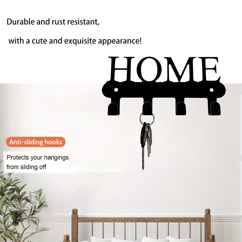 Gancho de pared de metal para llaves, ropa y sombreros, resistente a la oxidación, montaje en pared, decoración para el hogar