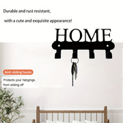 Gancho de pared de metal para llaves, ropa y sombreros, resistente a la oxidación, montaje en pared, decoración para el hogar