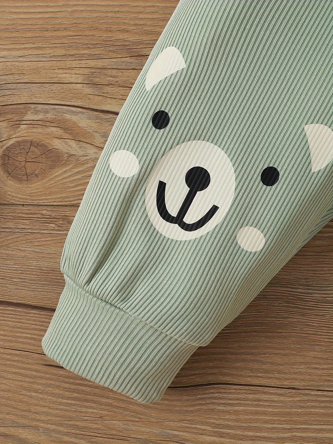 Baby Boy Cotton Bear Print 3-Piece Set Romper Trousers Hat for Newborns