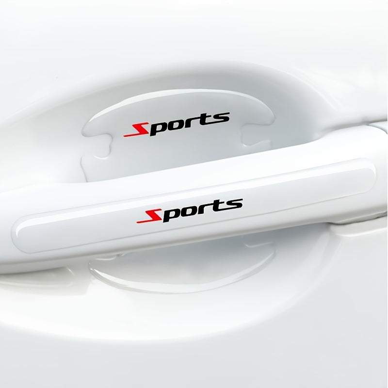 4/8 Спортивные серии прозрачные защитные наклейки для дверных ручек автомобиля - защита от царапин, защита от столкновений.