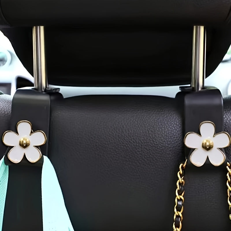 Car Seat Back Organizer Hooks Small Flower Multifunctional Storage Brackets