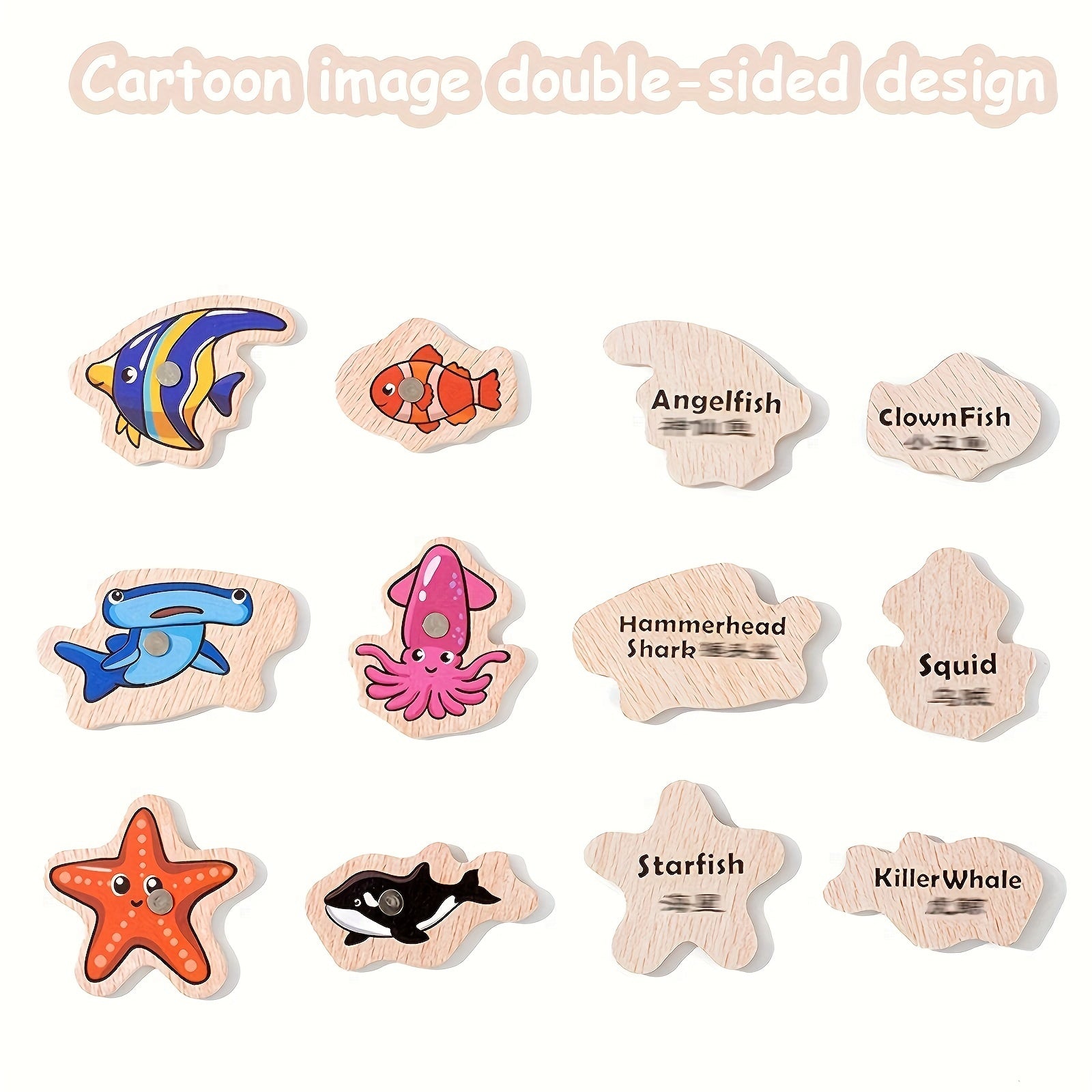 Magnetic Wooden Fishing Game for Kids 18 Months Plus Educational Marine Life Toy