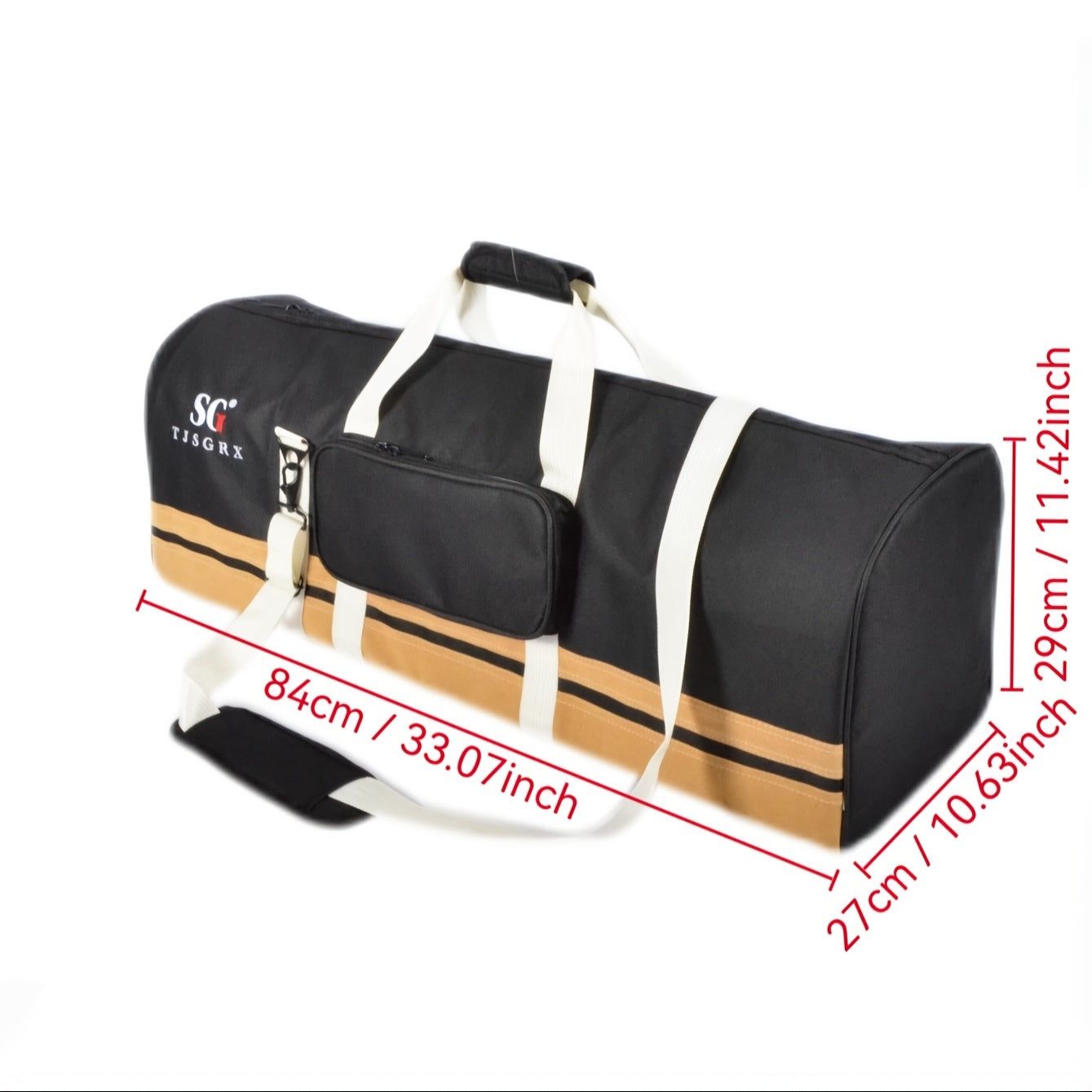 Turli o'lchamdagi baraban aksessuarlarini saqlash uchun yangi baraban apparat sumkasi.