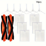 Xiaomi Robot Tozalagichlar uchun E12 E10 B112 modellari bilan mos keladigan texnik xizmat ko'rsatish to'plami, asosiy cho'tka, yon cho'tkalar, mopa matolar va samarali uy tozalash uchun HEPA filtrlarini o'z ichiga oladi.