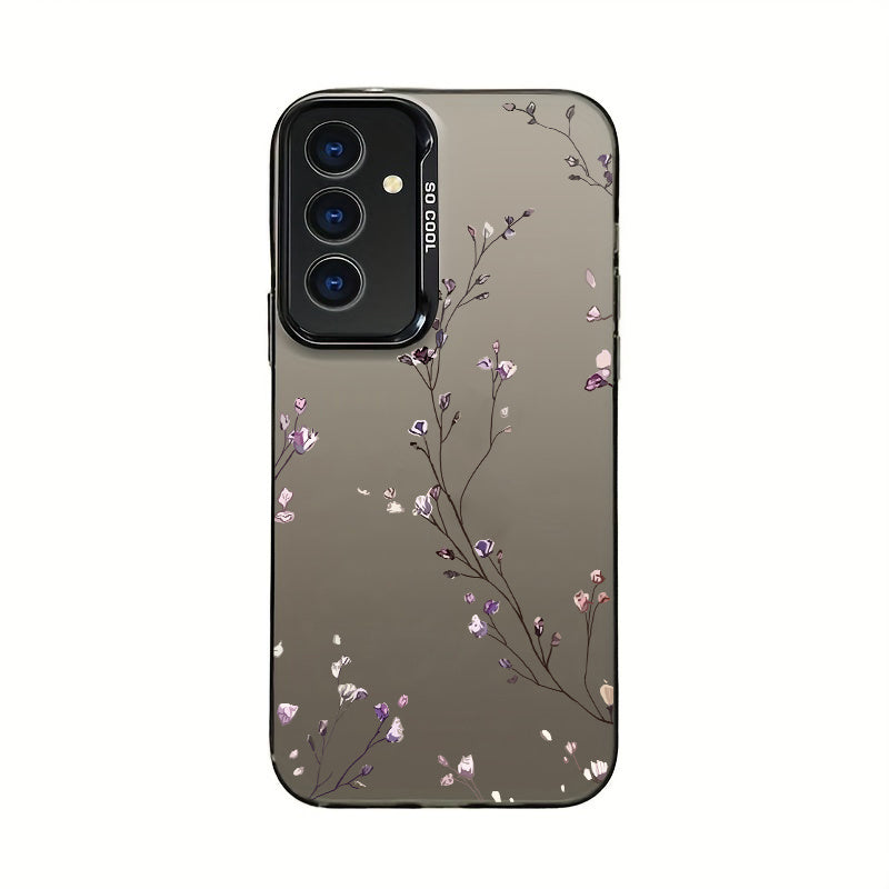 Spring Flowers Pattern TPU Phone Case for Samsung Galaxy A Series Anti-Fall Full Cover Acrylic Material