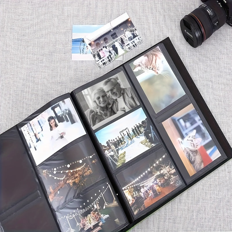 Faux Leather Photo Album Holds 500 4x6 Photos Family Wedding Travel Memory Book