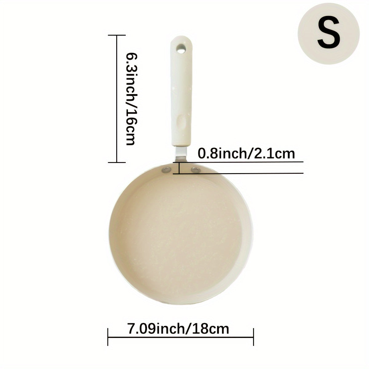 Aluminum Non-Stick Pancake Pan 25.91cm with Wooden Handle Dishwasher Safe