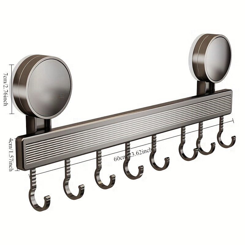 Suction Cup Kitchen Organizer No-Drill Metal Storage Rack for Utensils