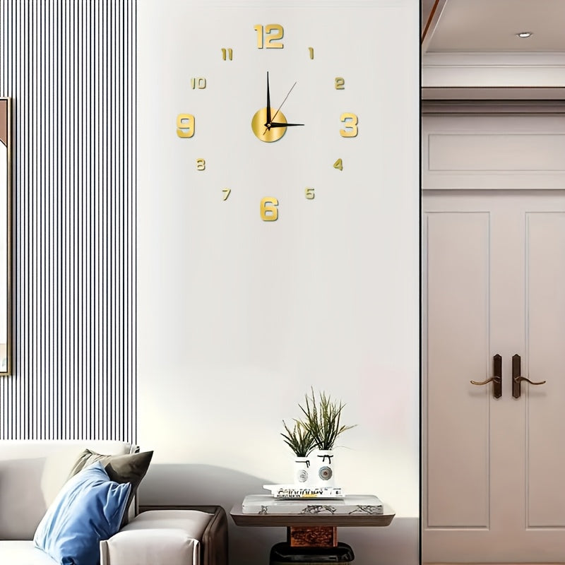 Nordic Style DIY Silent Wall Clock Acrylic Modern Living Room Bedroom Decor