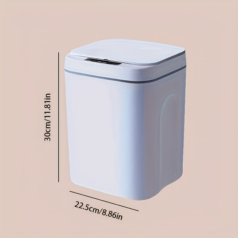Portable smart trash can with touch sensor lid no battery needed for home office use