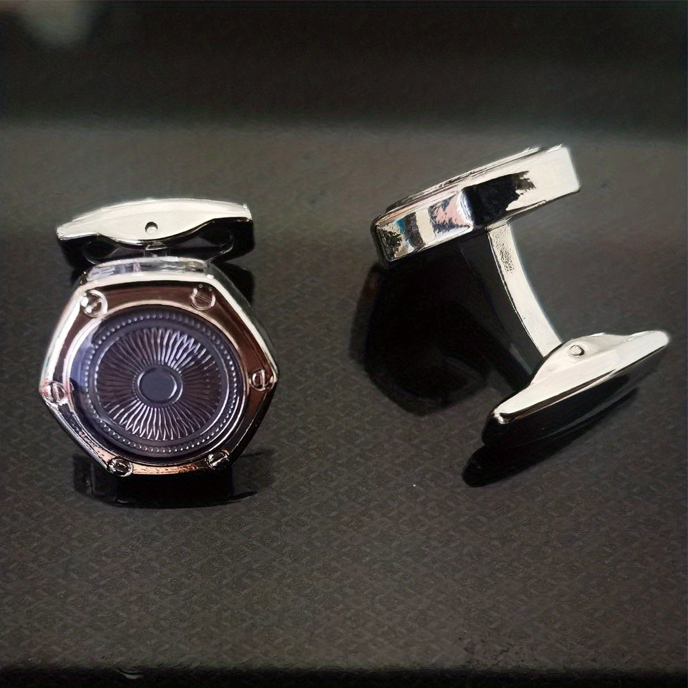 12 Pairs of Elegant Cufflinks for Wedding Suits in Creative Jewelry Gift Box