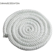 White Metal Fireplace Gasket Rope for Woodburner Stove Doors Heat Insulation