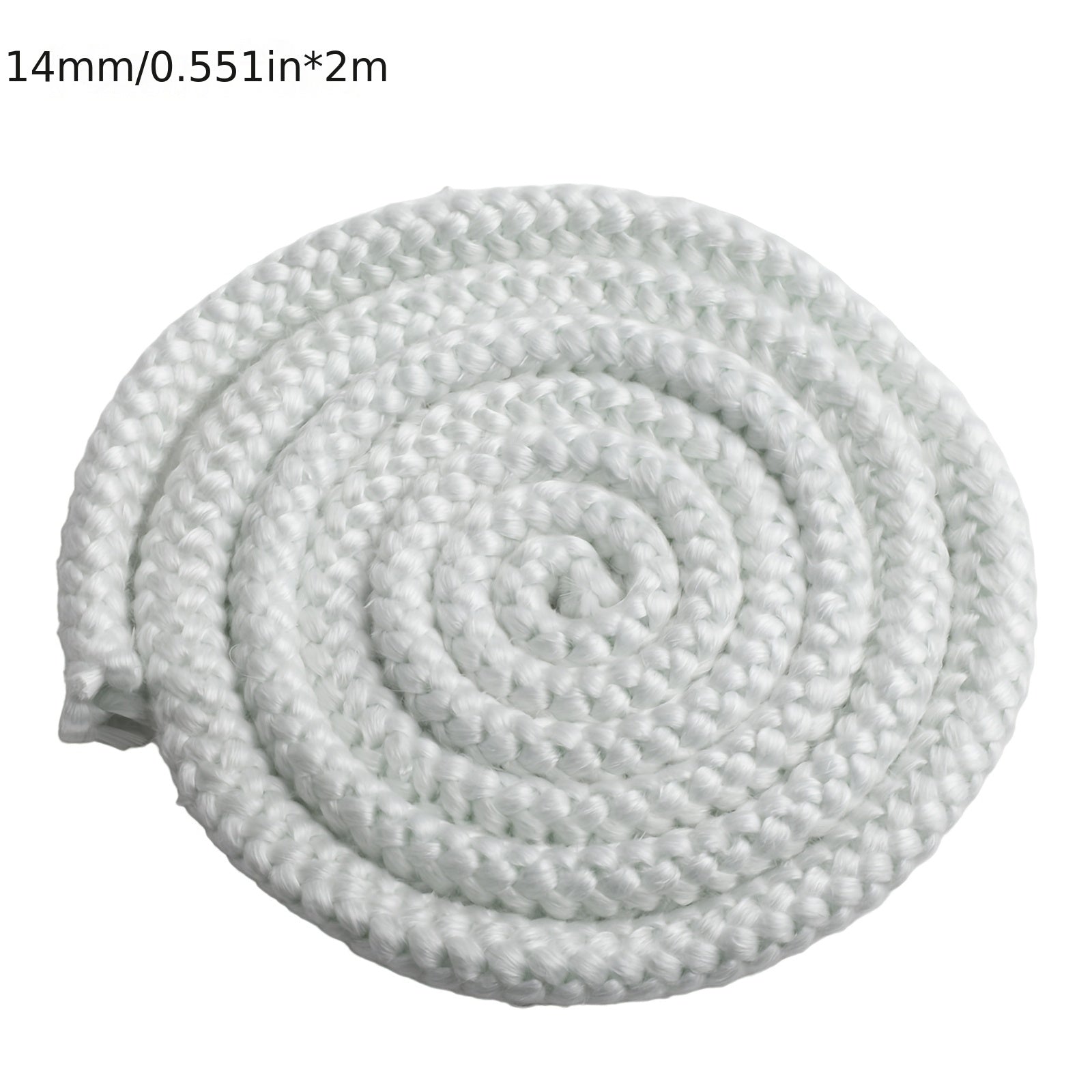 White Metal Fireplace Gasket Rope for Woodburner Stove Doors Heat Insulation