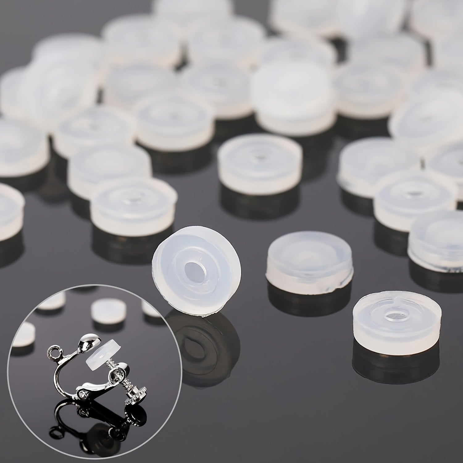 20 пар украшений для ушей с зажимами, без прокола, против боли, подушки, белое золото