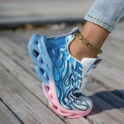 Women's All-Season Lightweight EVA Running Shoes Blue Pink Gradient