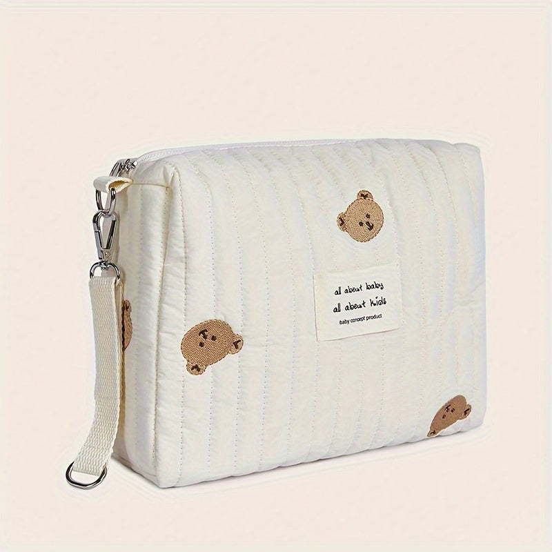 Cute Bear Pattern Storage Hanging Bag with Double Buckles