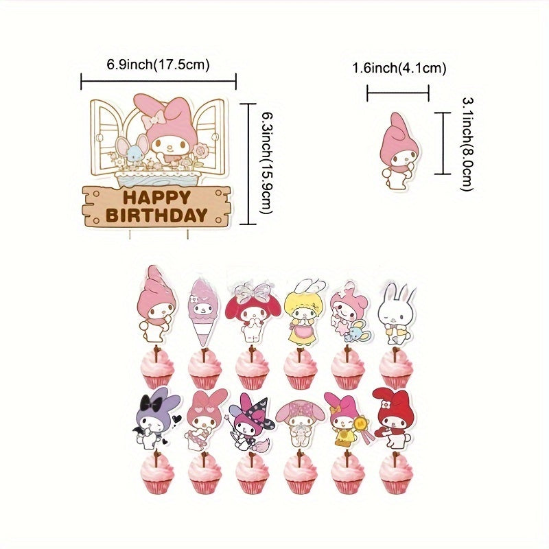 Set de suministros para fiesta Hello Kitty Platos, vasos, tenedores, cucharas y mantel desechables para decoraciones de cumpleaños