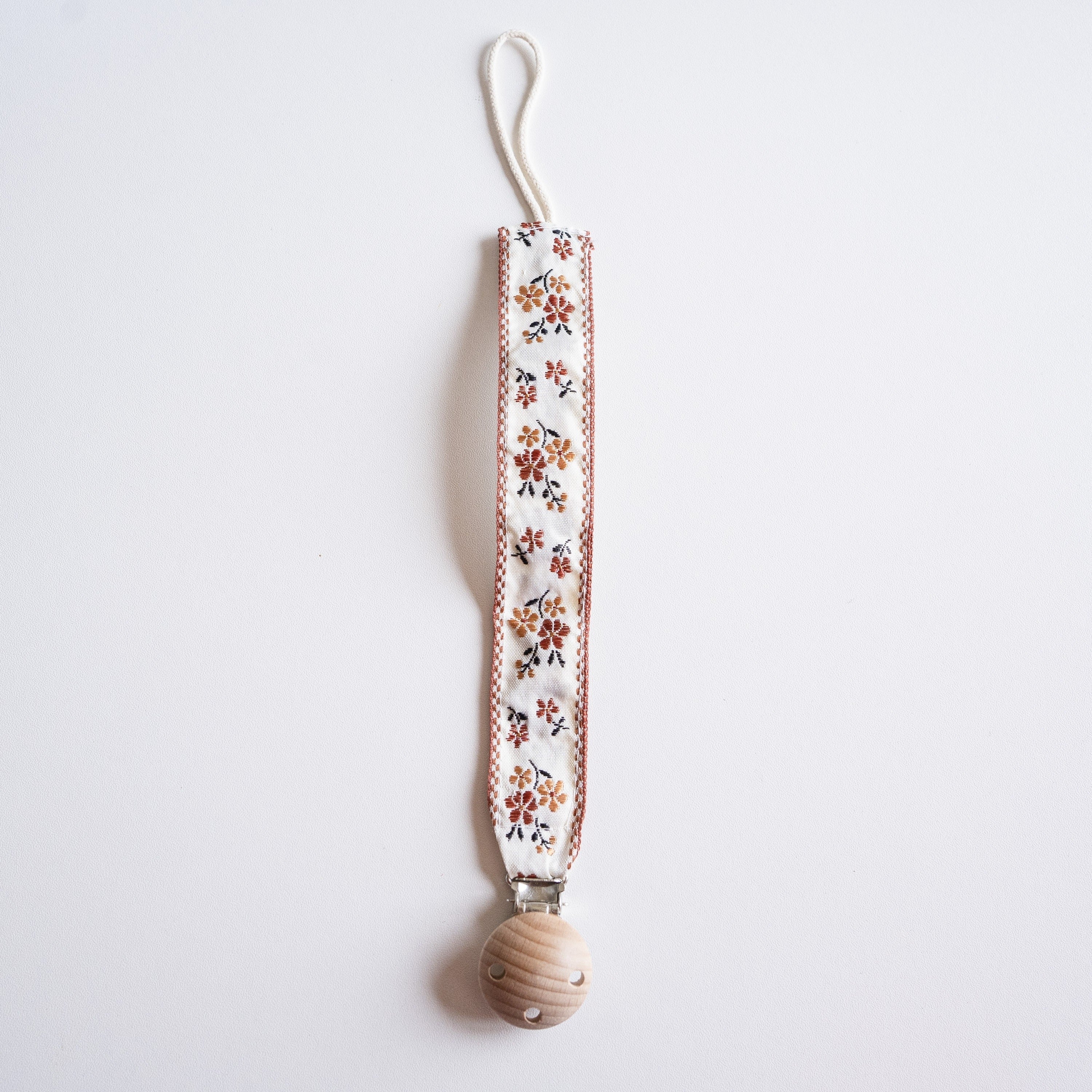 Baby Cotton Pacifier Clip Chain BPA-Free Teether Holder Toddler Teething Toy