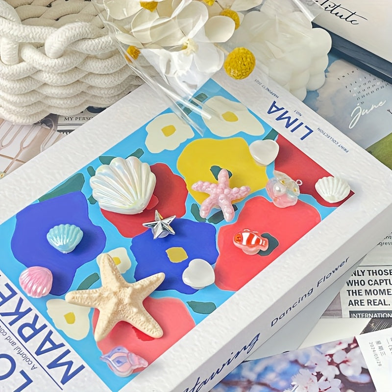 12Pcs Sea Life Shoe Charms Set - Removable Rhinestone Chains for Clogs