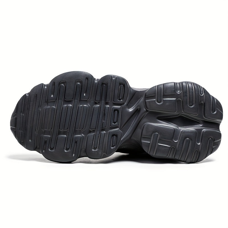 Men's Sneakers Breathable Mesh Casual Sports Mid-Top Lace-Up Anti-Slip Sole