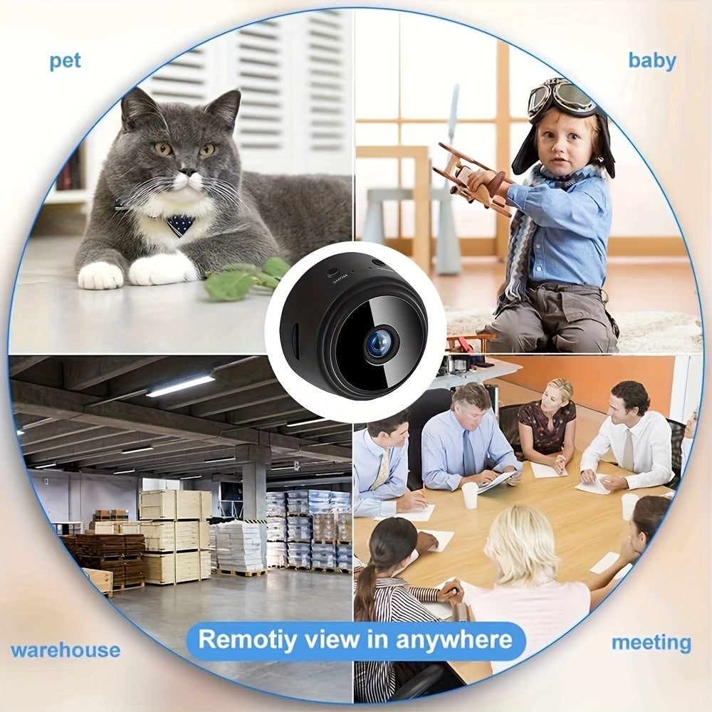 Wireless Home Security Camera 480p with Rechargeable Battery Wi-Fi Motion Detection for Indoor Surveillance