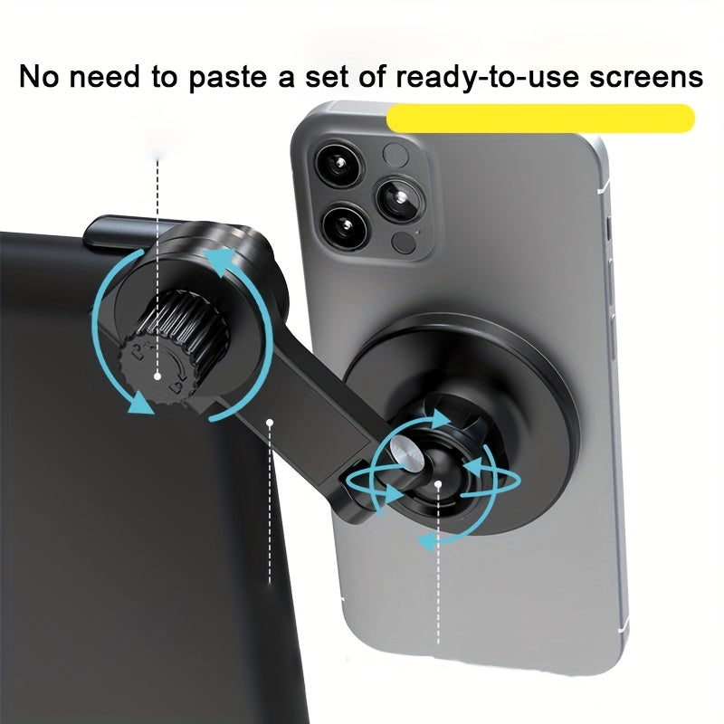 Magnetic Car Phone Holder Black Rotatable Clip Vehicle Mount