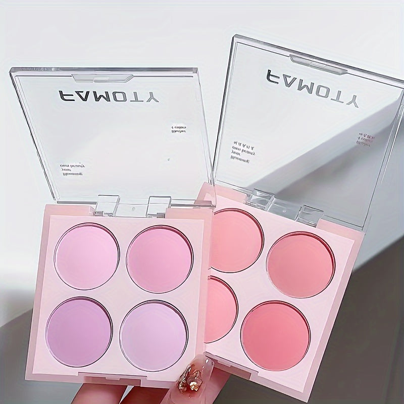Qizlar uchun Blush Palette Makiyaj Kompakt Yumshoq Rangi Gradient Mat Yengil Pushti Binafsha