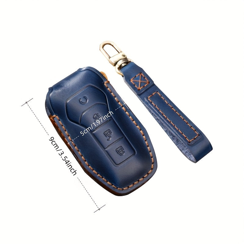 Customized Car Key Fob Cover Leather for SUV Compatible with Multiple Models