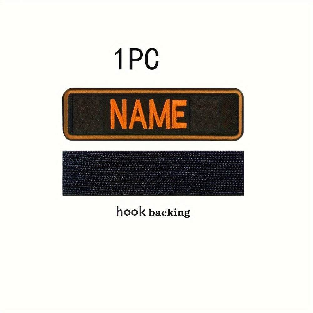 Personalized Embroidered Name Patch for Clothing and Backpacks 7.62x2.54 cm Polyester