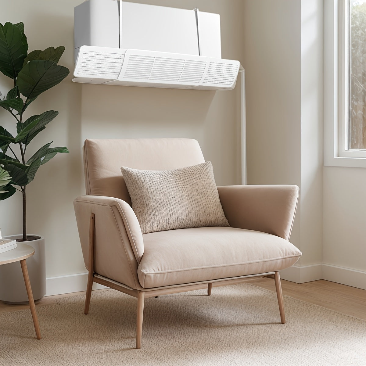 No-Drill Air Conditioner Wind Deflector Retractable Plastic Space-Saving Maximize Airflow