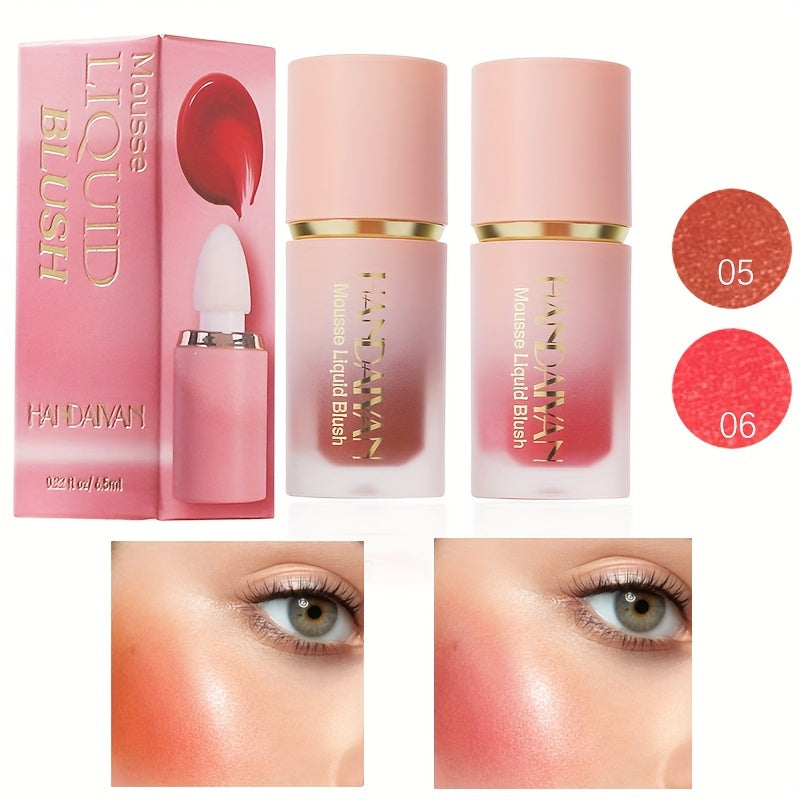 Women Velvet Liquid Blush Set 1/2pcs Medium Coverage Waterproof Pink