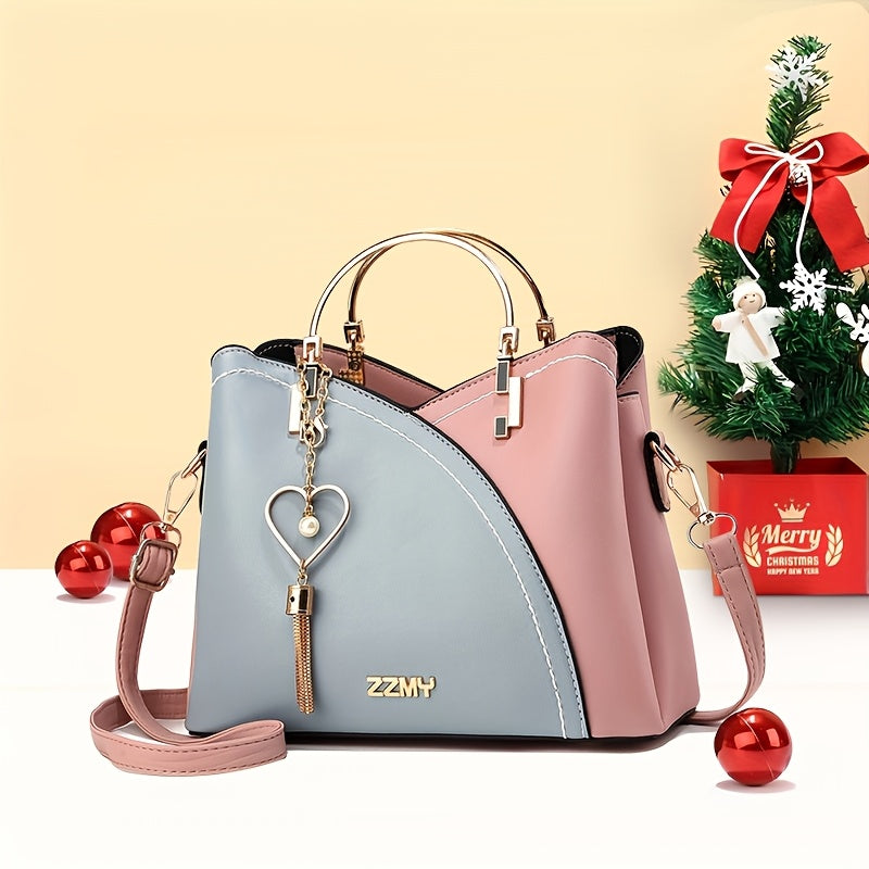 Onalar kuni sovg'asi: zamonaviy onalar uchun qarama-qarshi ranglarda uslubiy kichik yelka sumkasi, Pasxa uchun mukammal.