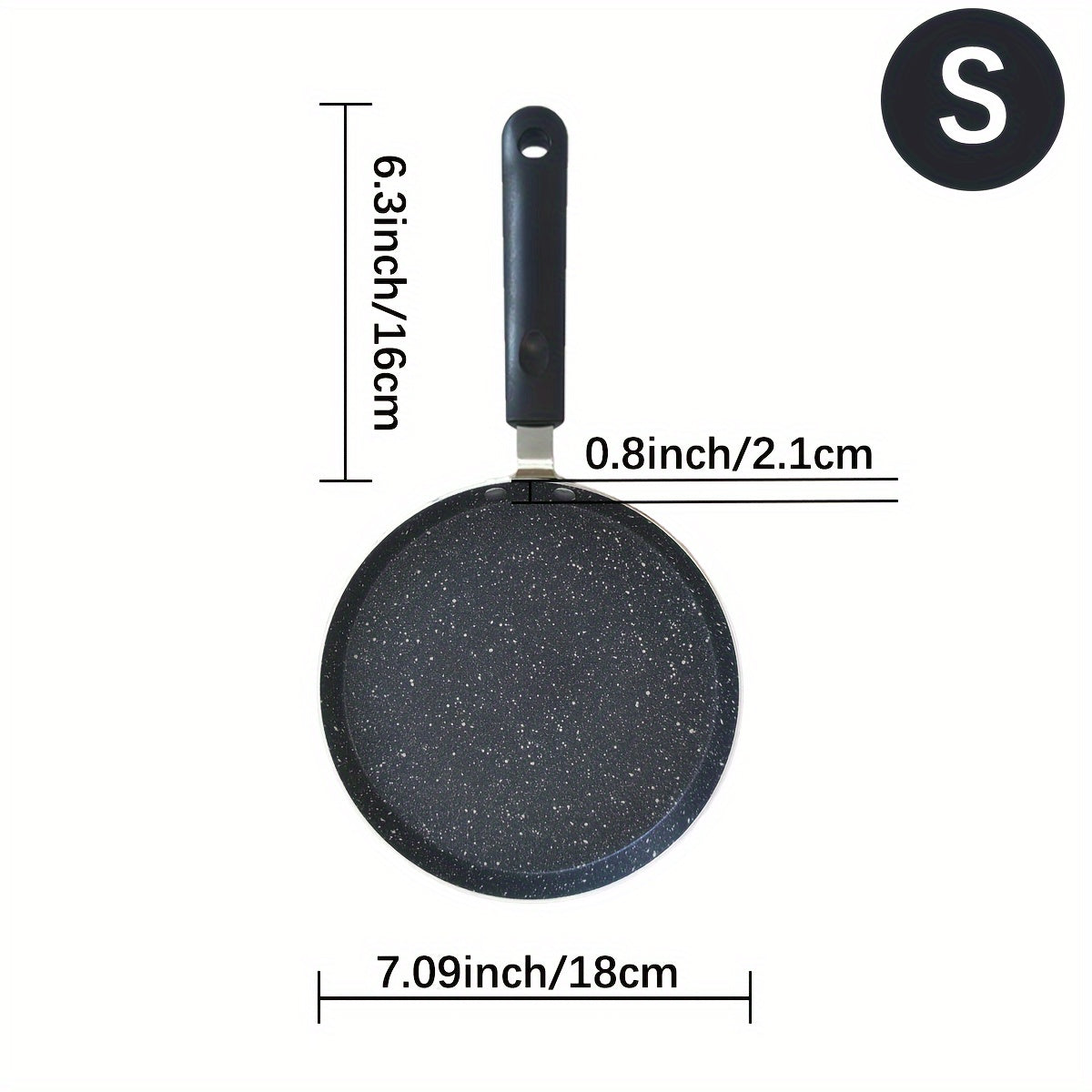 Aluminum Non-Stick Pancake Pan 25.91cm with Wooden Handle Dishwasher Safe