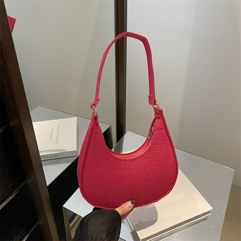 Zamonaviy ayollar uchun yelka sumkasi, clutch aksessuari, zipper yopilishi va o'rnatilgan tasma bilan, har qanday holat uchun ideal.