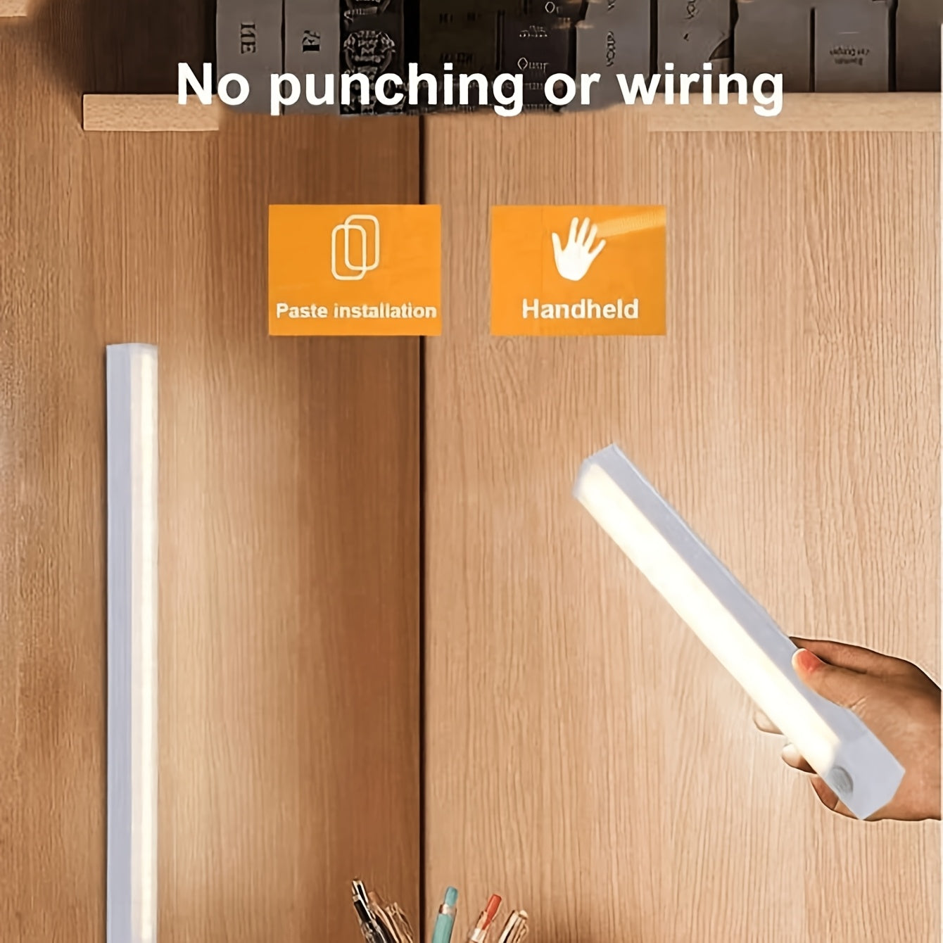 Rechargeable Indoor Motion Sensor Light with Touch Switch and Multiple Mounting Options