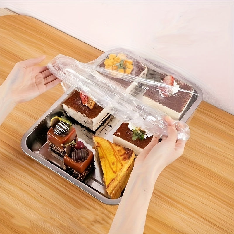 Plastic Food Cover Sheets for Trays Up to 70.1 cm Non-Contact Food Storage Wraps
