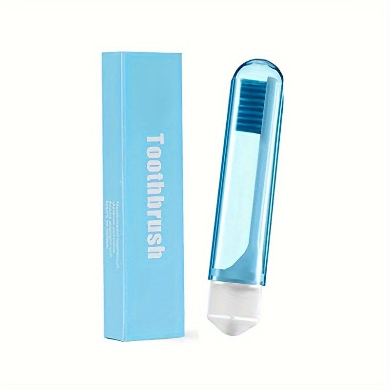 Travel Toothbrush Soft Bristles Compact Waterproof Cap for On-the-Go Cleaning