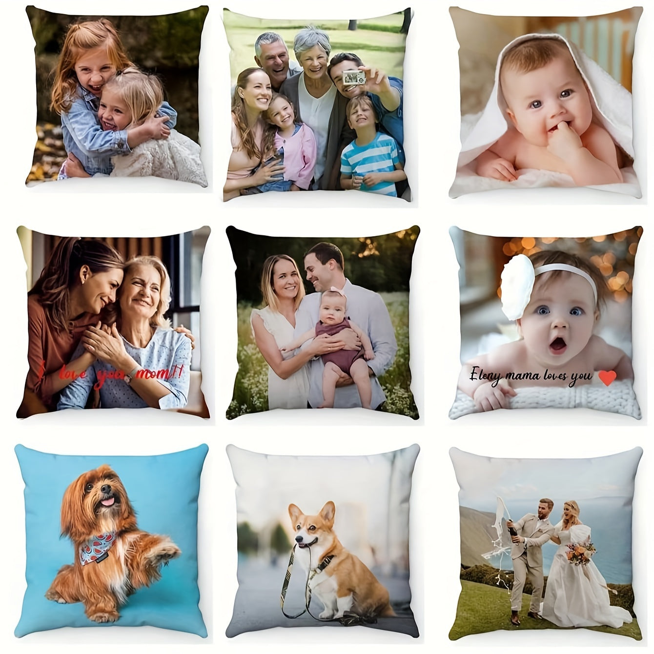 Personalized Photo Pillowcase for Mother's Day Father's Day Wedding Graduation Christmas