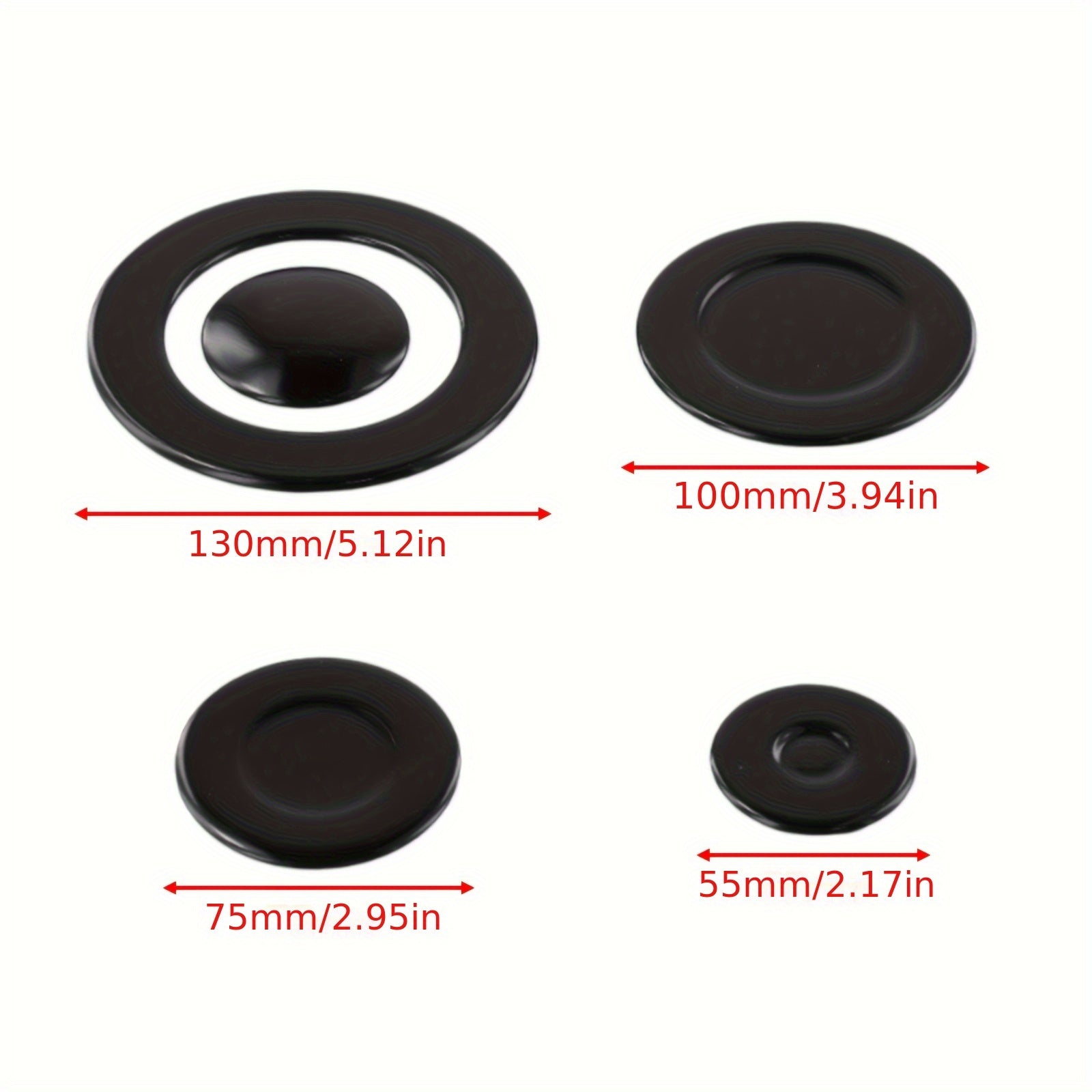 4 piezas de quemadores de gas de hierro negro para cocinas SABAF