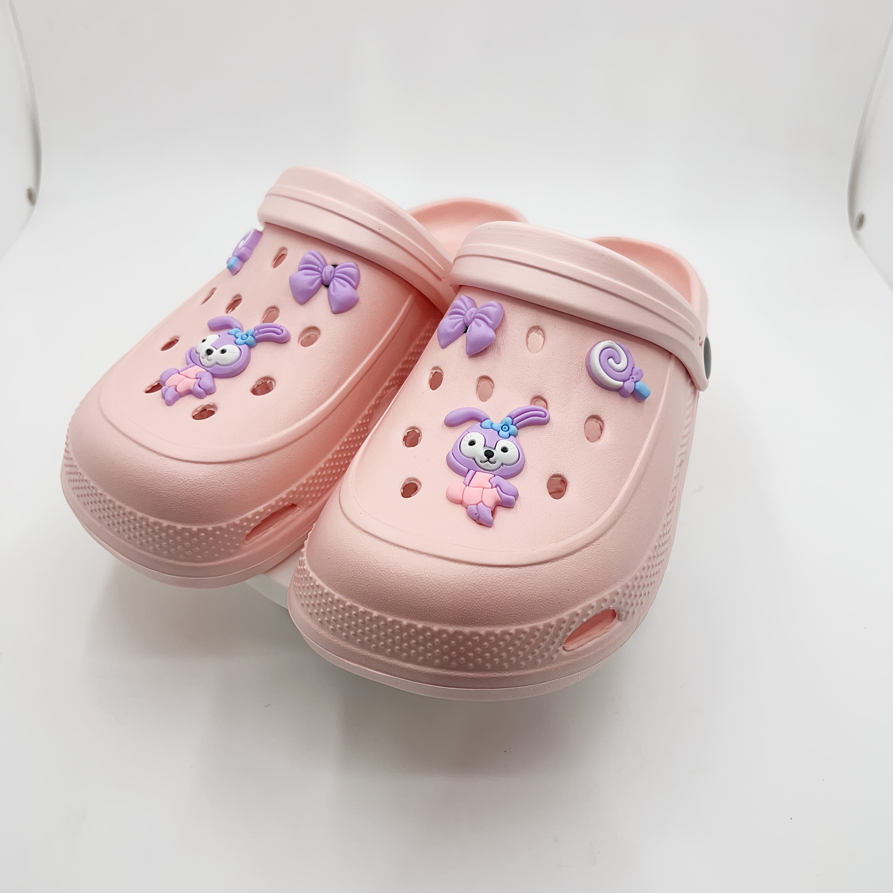 Women's Lightweight EVA Clogs with Breathable Perforated Design in Pink