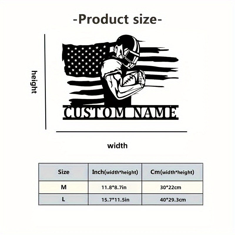Yigitlar xonasi uchun nom bilan maxsus futbol metall belgisi yoki sovgʻa