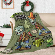 Plants vs Zombies Reversible Flannel Fleece Blanket for Kids and Adults 100% Polyester
