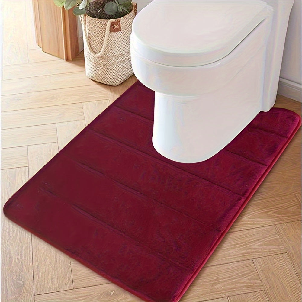 Non-Slip Bathroom Safety Mat U-Shaped Water Absorbent Toilet Floor Pad