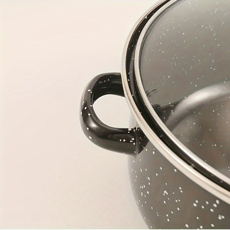 Enamel Soup Pot Stew Set 3 Pieces 16/18/20 Sizes Refrigerator Storage