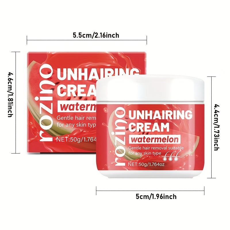 Watermelon Hair Removal Cream Painless Moisturizing Fast-Acting 50g for Face Body Armpits