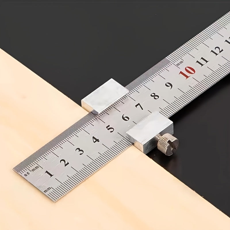 3Pcs Aluminum 15.7-Inch Precision Positioning Rulers Measuring Tools