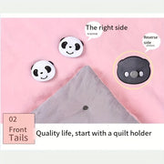 Black Panda Design Magnetic Duvet Cover Clips Reversible Bed Sheet Fasteners Non-Slip Quilt Holders
