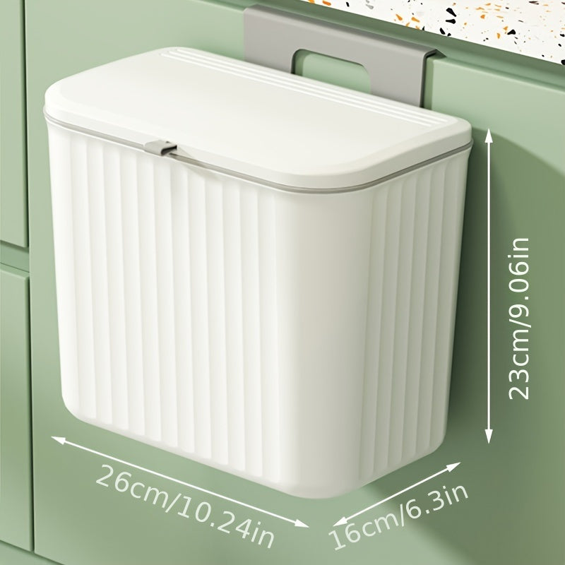 Wall-Mounted Trash Can with Odor Seal and Toilet Paper Holder for Bathroom