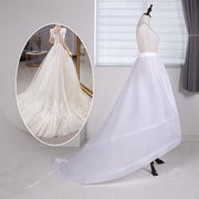 Women's Wedding Dress with Adjustable Steel Elastic Waist and Trailing Skirt Bustle